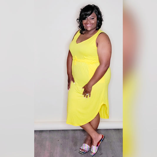 Midi Drawstring Dress