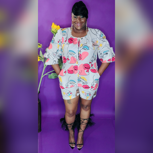 Jill Abstract Romper