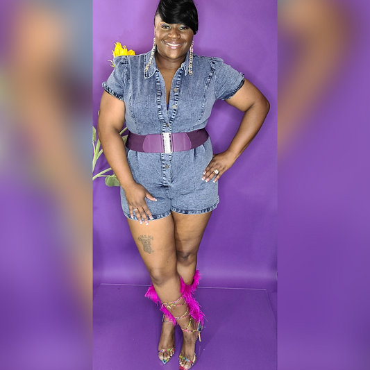 Jay Blue Denim Romper