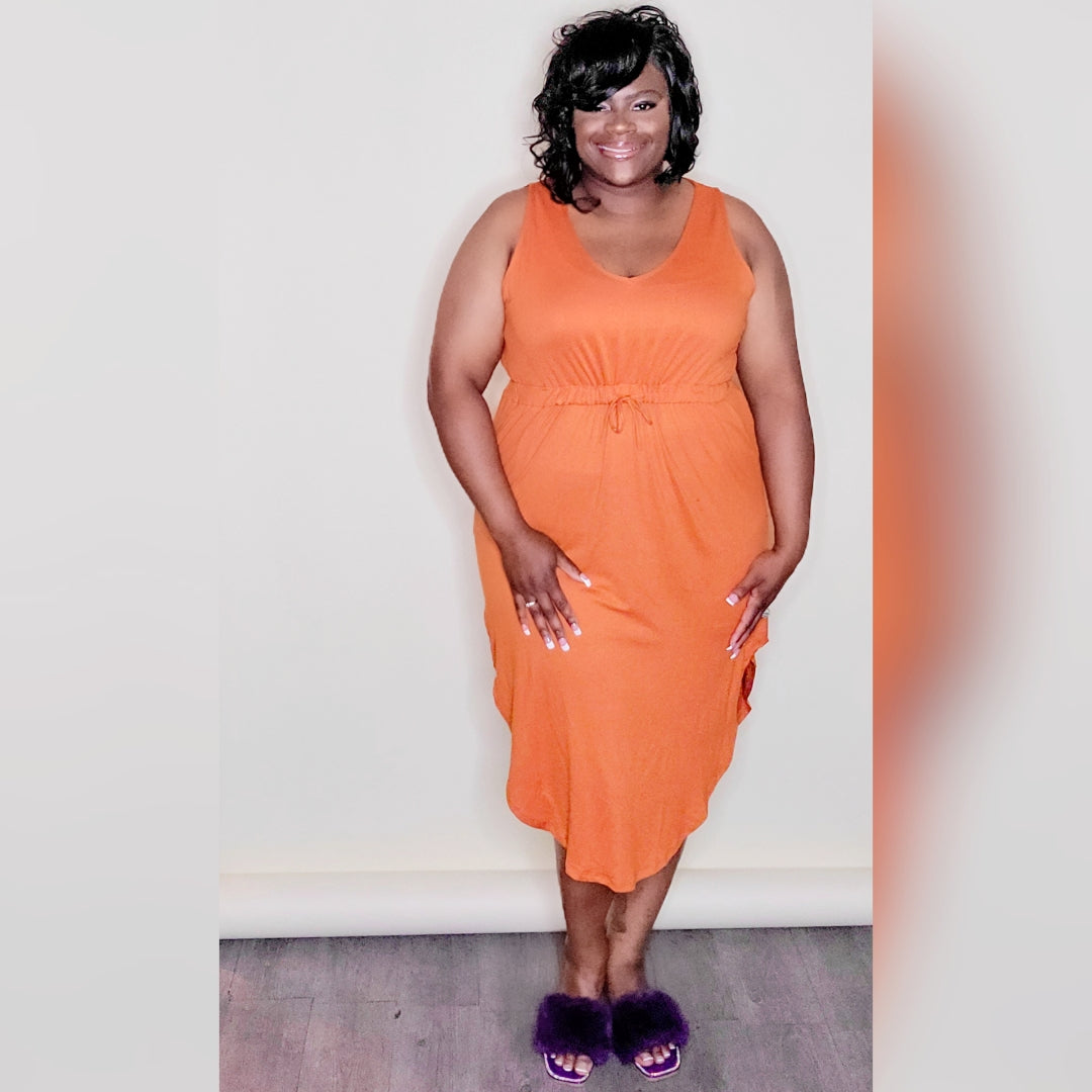 Midi Drawstring Dress