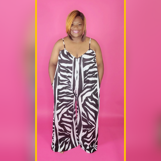 Kelsey Zebra Jumpsuit